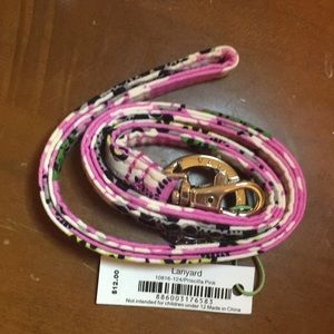 NWT Vera Bradley priscilla pinkpattern lanyard